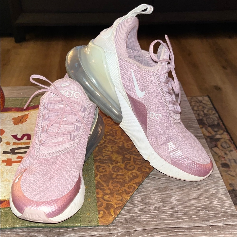 Nike Women's Pink and White Air Max 270 Sneakers